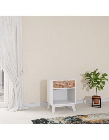 Chevet en bois massif blanc