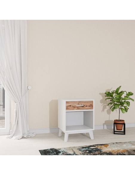 Chevet en bois massif blanc