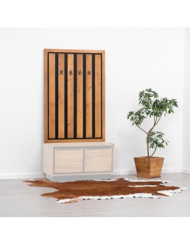 Patère d'entrée en bois massif