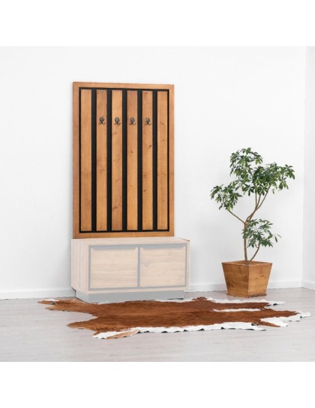 Patère d'entrée en bois massif