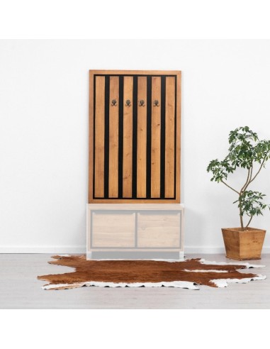 Patère d'entrée en bois massif