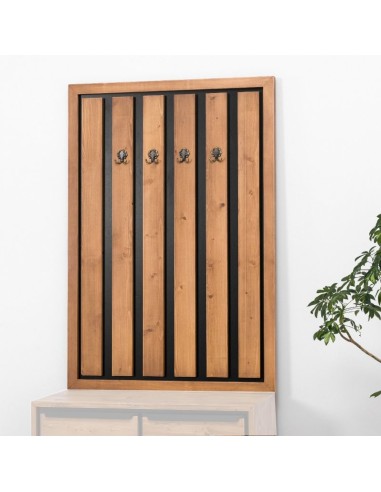 Patère d'entrée en bois massif