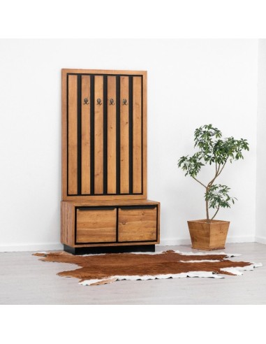 Patère d'entrée en bois massif