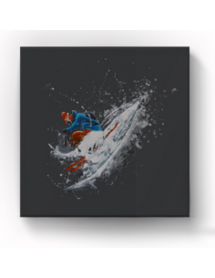 Tableau SKIEUR en suédine