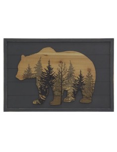 Cadre en pin, design ours