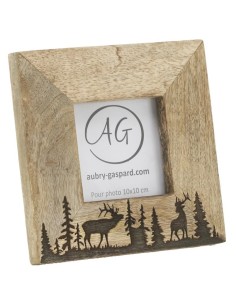 Cadre photo bois cerf S