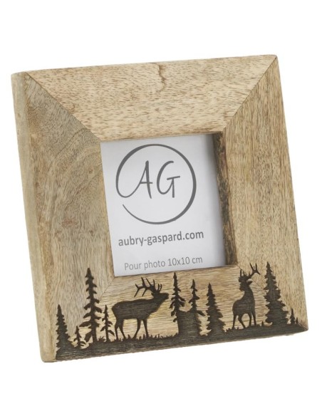 Cadre photo bois cerf S