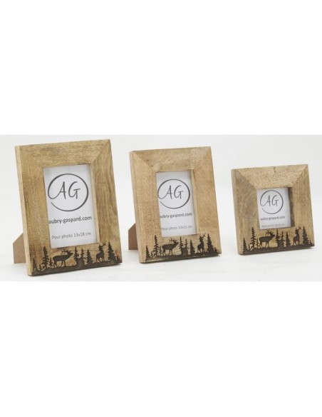 Cadre photo bois cerf M