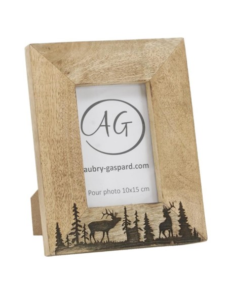 Cadre photo bois cerf M