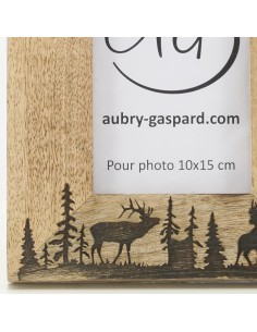 Cadre photo bois cerf M 2