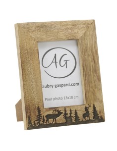 Cadre photo bois cerf L