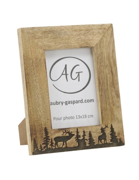 Cadre photo bois cerf L