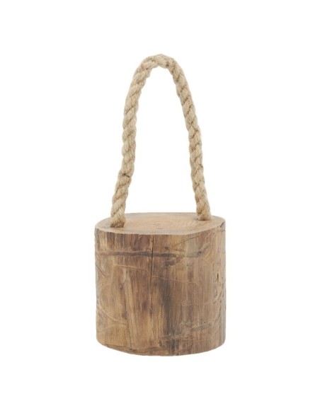 Cale porte rond  en teck avec corde