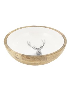 Corbeille bois de manguier er résine CERF