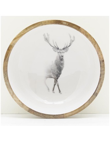 Corbeille bois de manguier er résine CERF