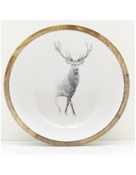 Corbeille bois de manguier er résine CERF