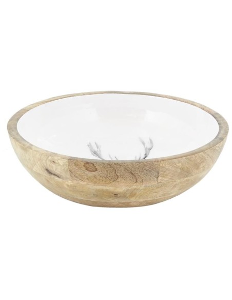 Corbeille bois de manguier er résine CERF