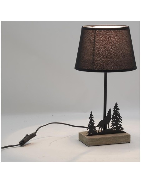 Lampe en métal noir