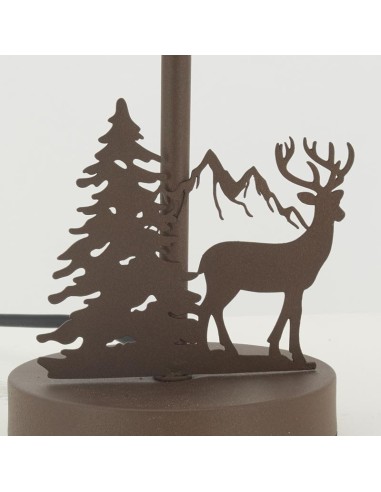 Lampe en métal avec abat-jour en coton noir