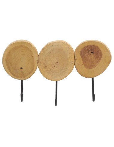 Patères en teck 3 crochets