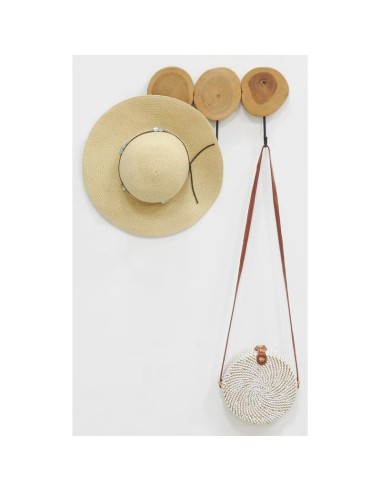 Patères en teck 3 crochets