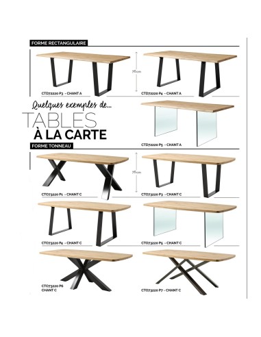 Table à la carte, créer le meuble de vos rêves !