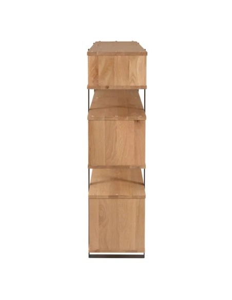 Bibliothèque chêne et métal