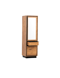 Bonnetière en bois massif avec miroir