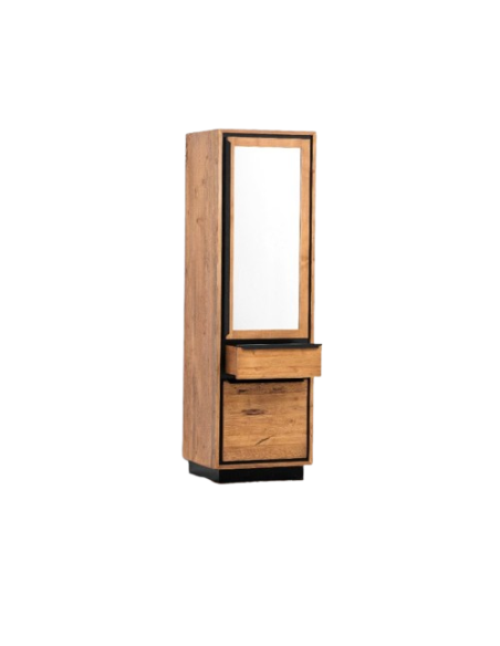 Bonnetière en bois massif avec miroir