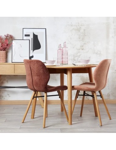 Chaise tissu soft touch nèfle