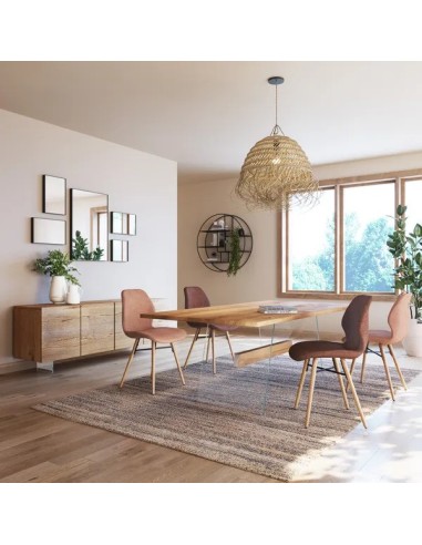 Chaise tissu soft touch nèfle