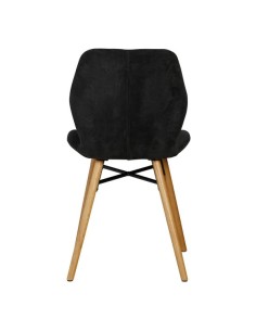 Chaise tissu soft touch noir