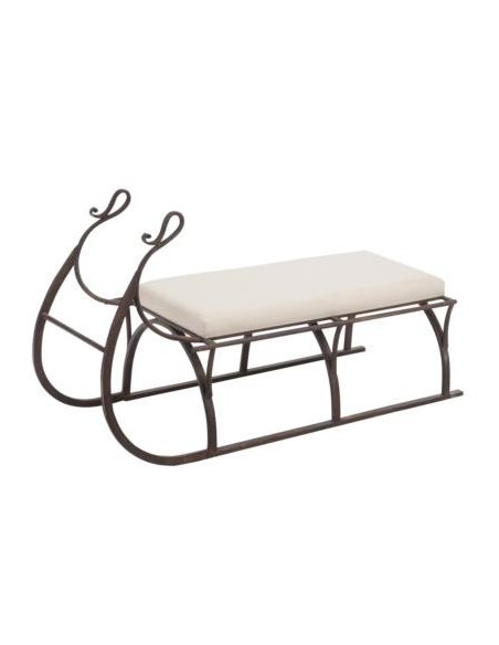 Banc Luge En Métal Marron | Meubles Mathieu