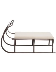 Banc Luge En Métal Marron | Meubles Mathieu 2