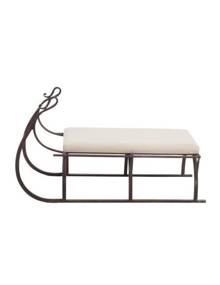 Banc Luge En Métal Marron | Meubles Mathieu