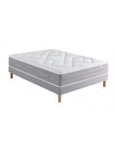 ensemble RANDOM 140 x 190 cm matelas + sommier + pieds