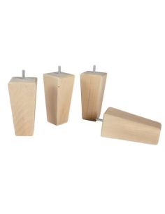 Pieds fuseaux bois naturel