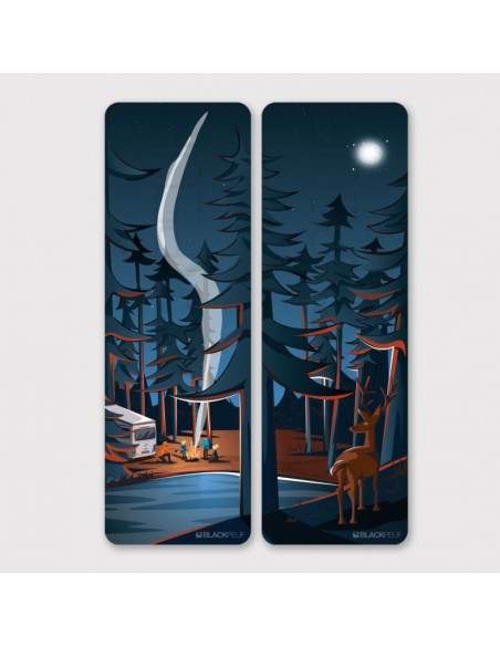 Tableau BlackPeuf Camp Fire - Cerf 50 X 15