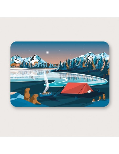 Tableau BlackPeuf Camp marmotte 50 X 33