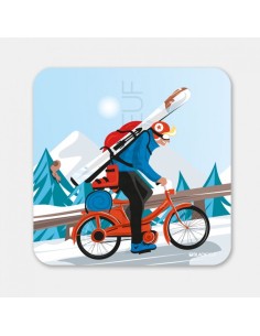 Tableau BlackPeuf Winter Brelon - Le Barbu 20x20