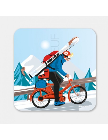 Tableau BlackPeuf Winter Brelon - Le Barbu 20x20