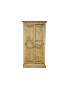 Armoire 2 portes coulissantes 100 cm en pin massif