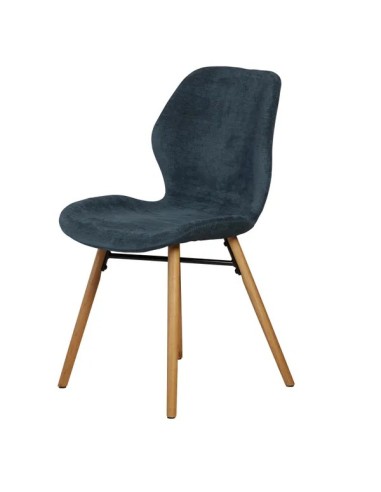Chaise tissu bleu foncé