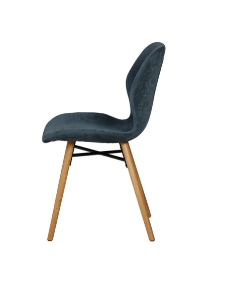 Chaise tissu bleu foncé