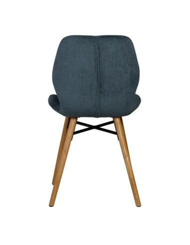 Chaise tissu bleu foncé