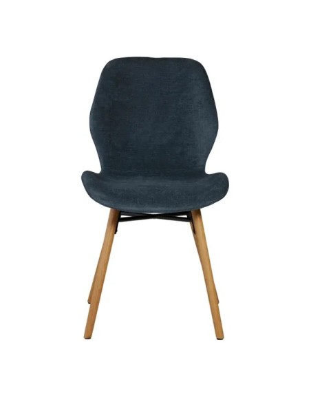 Chaise tissu bleu foncé