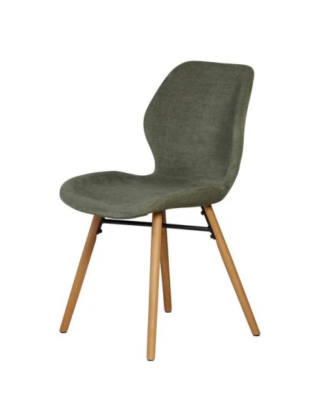 Chaise tissu vert sapin