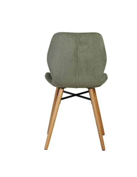 Chaise tissu vert sapin