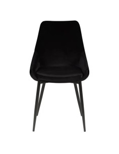 Chaise tissu velours noir