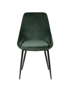 Chaise tissu velours vert sapin